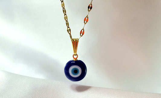 Blue Eye Crystal Bead Necklace